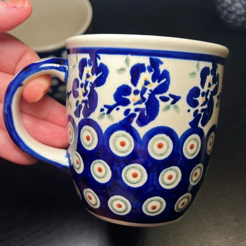 Boleslawiec Polish Pottery Tea Coffee Mugs Set of 4 - Picture 8 of 12